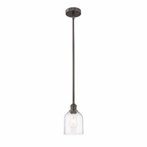 Bella - 1 Light Stem Hung Mini Pendant In Industrial Style-9 Inches Tall and 5.5 Inches Wide - 1 of 1