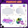 JDICTION 4Pcs Skull Resin Coaster Molds with Holder - Halloween Silicone for Epoxy Casting, Skull Coaster Decoration, DIY Gift Crafts - 3 of 4