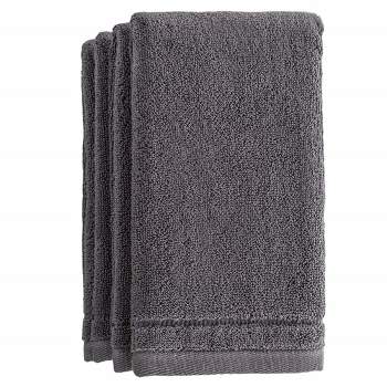 Creative Scents Fingertip Terry Towels Set of 4 - Grey