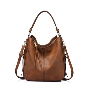 Handbags for Women Large Designer Ladies Hobo bag Bucket Purse Faux Leather - 1 of 4