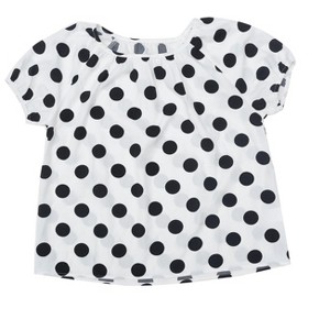 INSPIRE CHIC Women's Polka Dots Short Sleeve Crew Neck Summer Casual Lightweight Blouses - 1 of 2