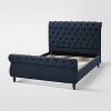 Deirdre Upholstered Lighted Sleigh Platform Bed with Headboard and Footboard | ARTFUL LIVING DESIGN-INDIGO - 2 of 4