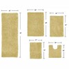 Fantasia Bath Rug Collection Cotton Shaggy Pattern Tufted Set of 5 Bath Rug Set - Home Weavers - 2 of 3