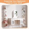 upsimples 7-Tier Floating Wall Shelf, White Wall Mounted Display and Storage Shelf, Decorative Shelves for Bedroom, Living Room, and Office - 4 of 4