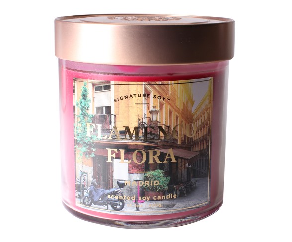 Small Glass Jar Candle Flamenco Flora 15.2oz - Signature Soy