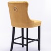 INFURNIC Counter and Bar Stools Velvet Tufted Upholstered Barstools with Nailhead Trim for Dining Room, Gold, 23.6"*19.5"*40.7" - 4 of 4