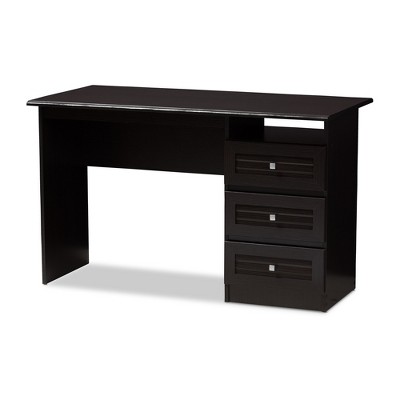 Carine Modern and Contemporary Finished Desk Dark Brown - Baxton Studio