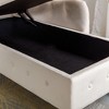 PAGED Storage Ottoman Bench Modern Lounge Chair with Pillow and Rolled Arms, Velvet Chaise Lounge for Living Room, Bedroom - 3 of 4