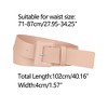 Allegra K Women's Plus Size Pure Adjustable Rectangle Buckle Wide Waist Belt for Dress 1 Pc - 3 of 4