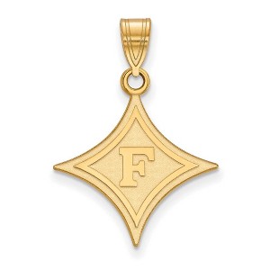 Black Bow Jewelry 14k Yellow Gold Furman Paladins NCAA Large Pendant - 1 of 3