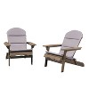 Christopher Knight Home Malibu Outdoor Acacia Wood Adirondack Chairs with Cushions (Set of 2) - 2 of 4