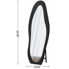 TUYOHW 63x24 Inch Full Length Mirror,Flannel Wrapped Wavy Frame Standing or Wall Mount Mirror for Bedroom Living Room - 3 of 4
