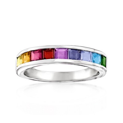 Ross-Simons 0.90 ct. t.w. Multi-Gemstone Ring in Sterling Silver