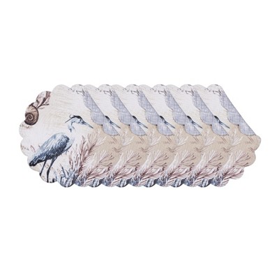 C&F Home Brunswick Island Round Cotton Placemat Machine Washable Set of 6