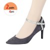 Allegra K Women's Detachable Adjustable Anti-Slip Shoe Straps Bands Belts with Buckle for Heels 2 Pairs - 4 of 4