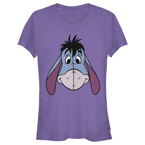 Juniors Womens Winnie the Pooh Big Face Eeyore T-Shirt - 1 of 4