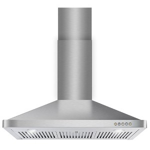 Cosmo COS-63190 36 in. Vista Collection 380 CFM Ducted Wall Mount Range Hood, Button Controls, LED Lights, Stainless Steel - 1 of 4