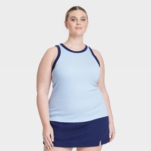 Women's Slim Fit Ribbed Tank Top - A New Day™ - 1 of 3