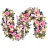 MOEPISY 6.5 ft Pre-lit Christmas Norfolk Pine Garland Decoration with 40 LED Light (Pink) - 3 of 4