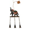 Slickblue 11" Handmade Elephant Chime Wall Art & Garden Decor – Antique Copper Finish with Colorful Accents - 2 of 4