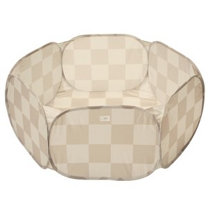 3 Sprouts Recycled Fabric Ball Pit - Checkerboard Beige - 1 of 4