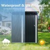 5 x 3ft Outdoor Metal Storage Shed With Lockable Door Aluminum Frames, Outdoor Storing Tools For Bike Trash Can Machine - 4 of 4