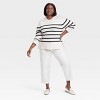 Women's Crewneck Pullover Sweater - A New Day™ Black/White - 3 of 3