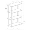 Furinno 4-Tier Ladder Decorative Bookshelf Open Multipurpose Shelf Display Rack Bathroom Kitchen Entryway Storage Shelves,Dark Walnut - 3 of 4