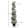 poetree 3ft / 4ft Artificial Snow-Flocked Spiral Topiary Tree with Planter,Christmas Trees for Indoor and Outdoor, Boxwood or Cedar,Set of 2 - 3 of 4