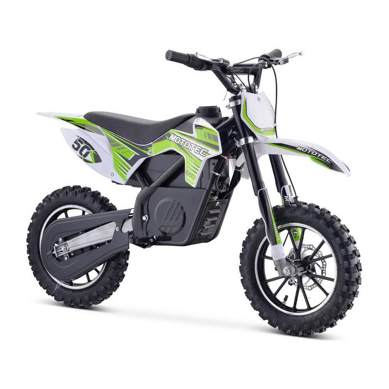 MotoTec 24v 500w Gazella Electric Dirt Bike Green, 1 of 5