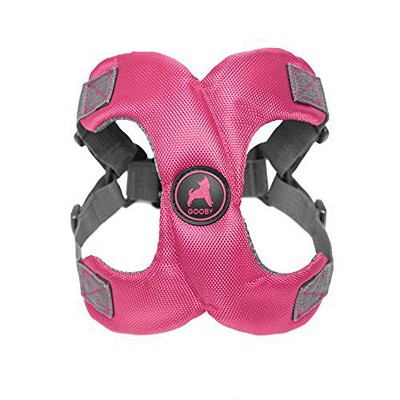 Gooby Escape Free Memory Foam Harness for Small Dogs, Pink, Medium