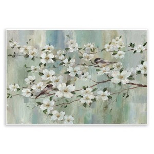 Stupell Industries Delicate Cherry Blossom Flowers Perched Birds Classic Painting, 13" x 19" - 1 of 4