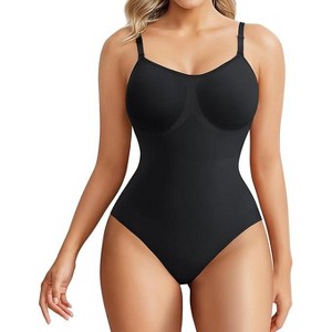 NEBILITY Shapewear Bodysuit for Women Tummy Control Body Shaper Seamless Sculpting Snatched Waist Trainer Body Suit - 1 of 4