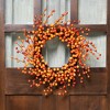 Northlight Artificial Berries Fall Harvest Twig Wreath - 14" - Orange and Red - Unlit - 2 of 4