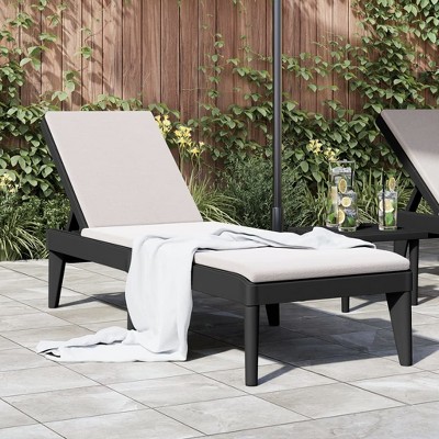 vidaXL Sun Lounger Anthracite 73.2"x23.6"x11.4" PP