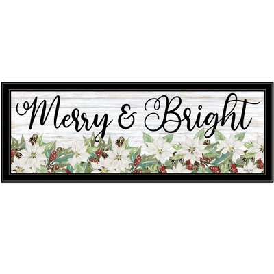 HomeRoots Merry and Bright Black Framed Print Wall Art