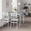 5 Piece Dining Table Set for 4, Sturdy MDF, Metal Frame Square Table with Chairs - 4 of 4