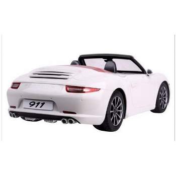 Link Ready! Set! Go! 1:12 RC Porsche 911 Carrera S White Cabriolet, Remote Control Sports Car, Working Headlights & Tail Lights R/C