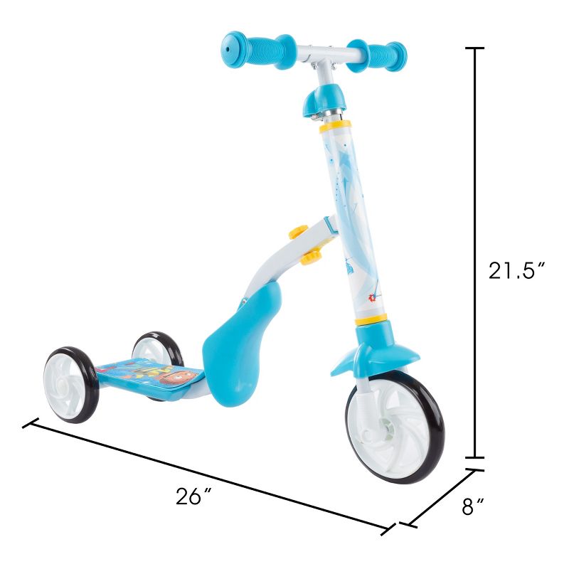 Toy Time Kids' 2-in-1 Convertible Scooter - Blue and White, 2 of 4