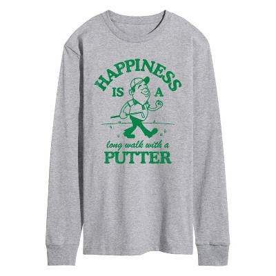 Men's - Instant Message - Long Walk With A Putter Long Sleeve Graphic T-Shirt