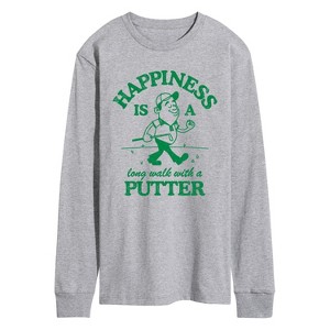Men's - Instant Message - Long Walk With A Putter Long Sleeve Graphic T-Shirt - 1 of 4