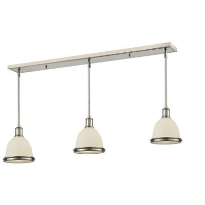Mason 3-Bulb Vintage Steel Pendant Light - 50" Wide, Dimmable, Perfect for Game Room