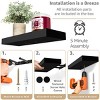 5 Pack 16 Inch Sorbus Long Floating Wall Shelves for Bedroom, Decor, Kitchen, Living Room - for Trophies, Frames, Bookshelf - 4 of 4