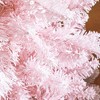 NAYSAYE 5FT Slim Noble Fir Artificial Christmas Tree with Snow Flocked Branches for Christmas Decoration, Pink, 18.1"*18.1"*59.1" - 4 of 4