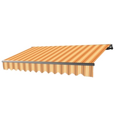 ALEKO 13 x 10 feet Motorized Black Frame Retractable Home Patio Canopy Awning 13'x10'