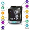 HealthSmart Digital Premium Wrist Blood Pressure Monitor with Cuff That Measures Pulse Heartbeat and High or Low BP, 120 Reading Memory Stores Up to - 2 of 4