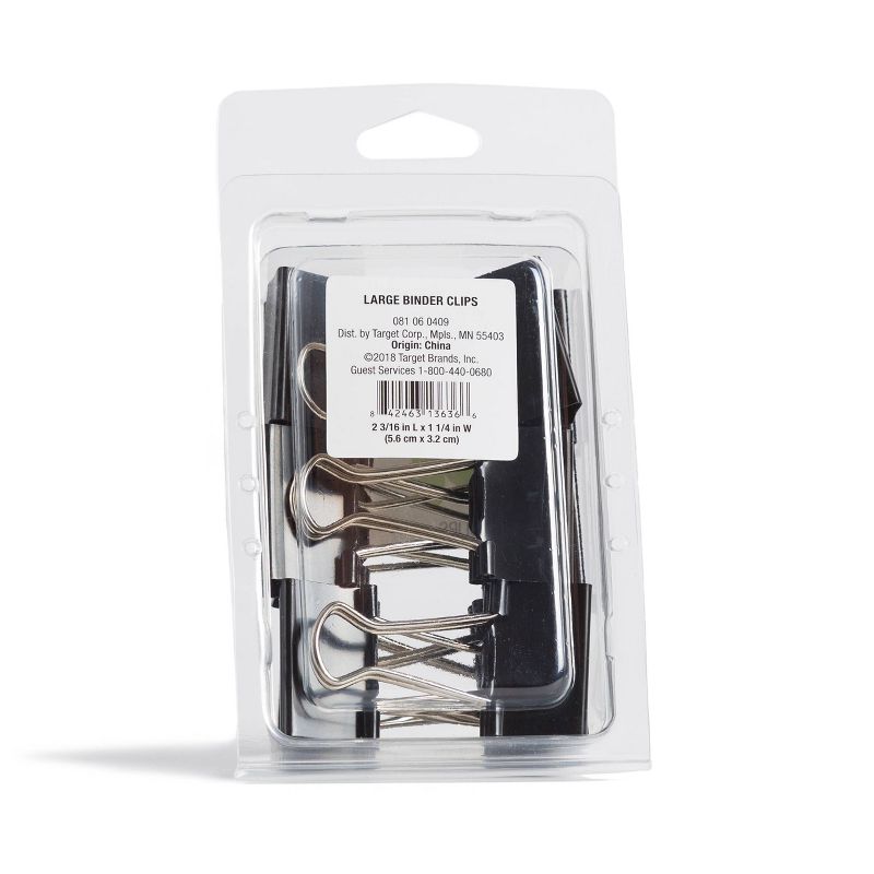 12ct Large Binder Clips - up &#38; up&#8482;, 3 of 7