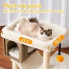 Heybly Cat Tree Tower, Wooden Cat Condo Cave for Indoor Kittens - 2 of 3