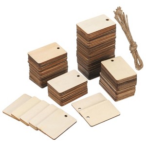 Unique Bargains Blank Hanging Ornaments DIY Craft Unfinished Craft Wood Slices 2x1.3 Inch - 1 of 4