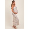 Pinkblush Cream One Shoulder Ruched Maternity Maxi Dress - 2 of 3